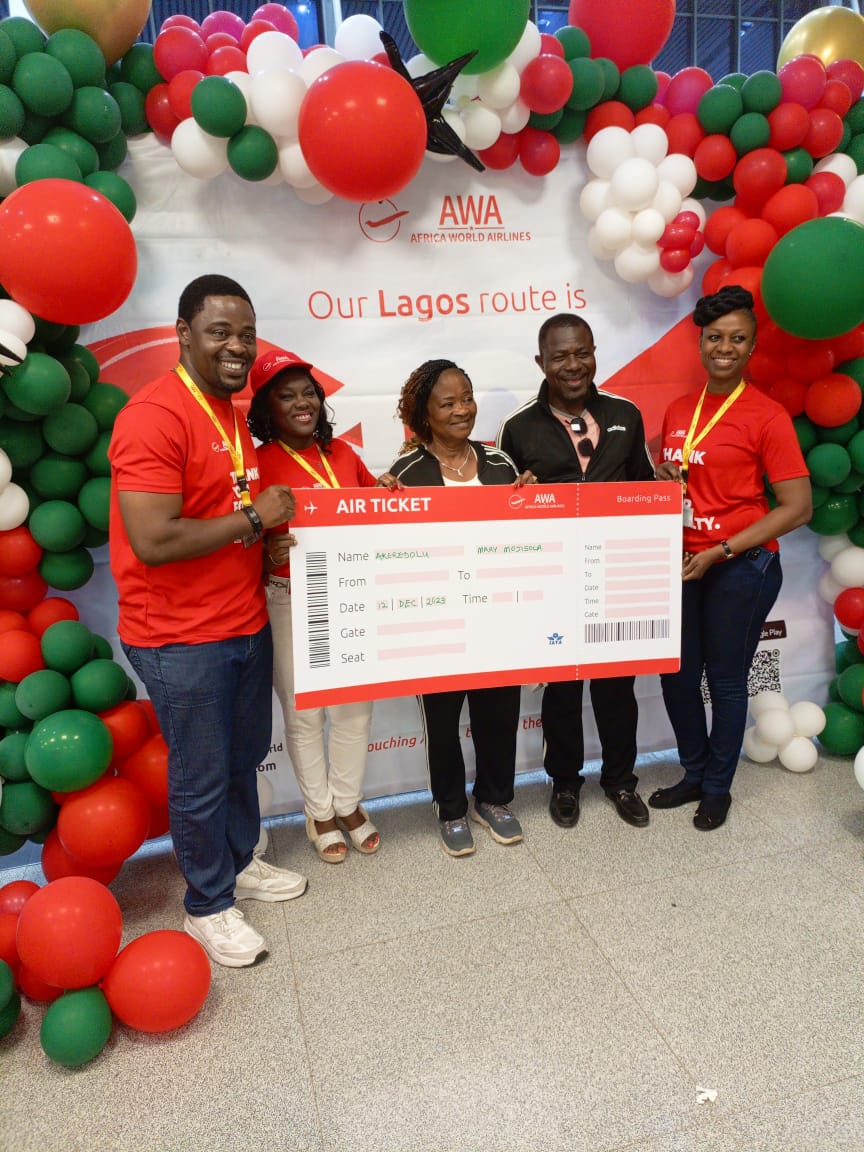 Africa World Airlines Celebrates 10 Years of Success On Lagos – Accra Route, Gives Out Free Tickets – By Mary IRORO