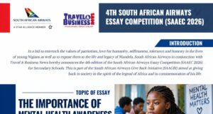 South African Airways Unveils Fourth Edition Of Its Essay Competition – By Daisy BARRO